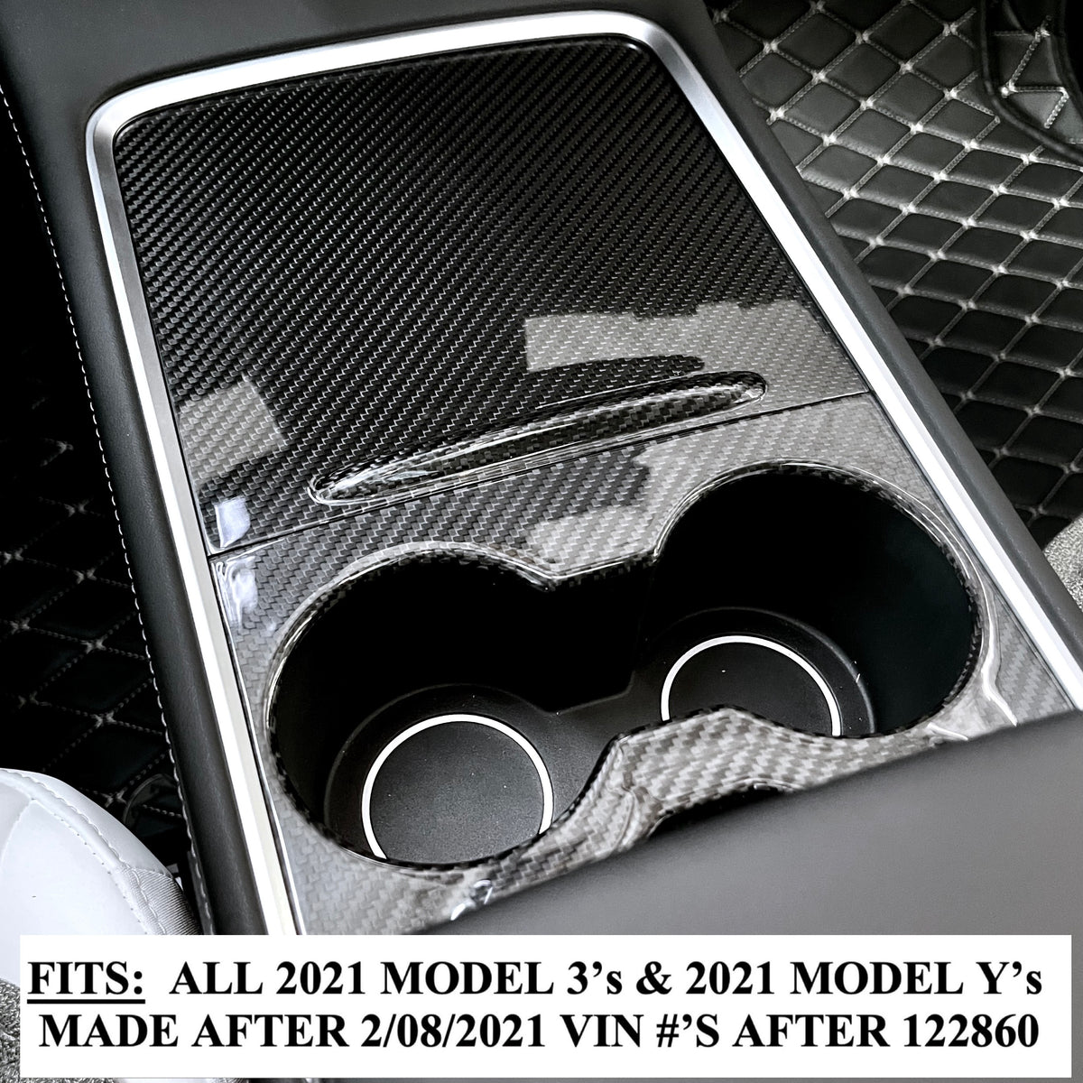 2021 - 2023 | Model 3 & Y Center Console Overlays (Gen. 2) - Real Mold