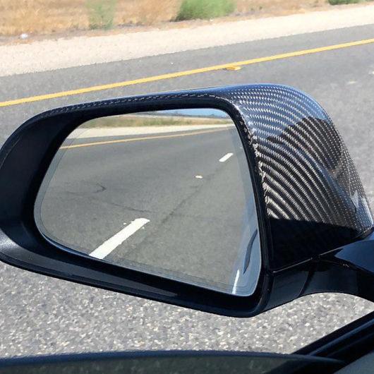 ABS Rearview Mirror Cover, Carbon-look - Tesla model 3 - Torque Alliance