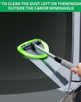 Cybertruck Windshield Extendable Microfiber Dust Cleaning Wand Brush (Short Version) - Green