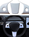 Model 3 & Y Steering Wheel Overlay (3 Piece) - Matte White