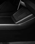 2025+ | Model Y Juniper Refreshed Center Console Side Panel Overlays (2 Pieces) - Real Dry Molded Carbon Fiber