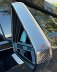 Cybertruck Side View Mirror Cap Overlays - Real Dry Molded Carbon Fiber