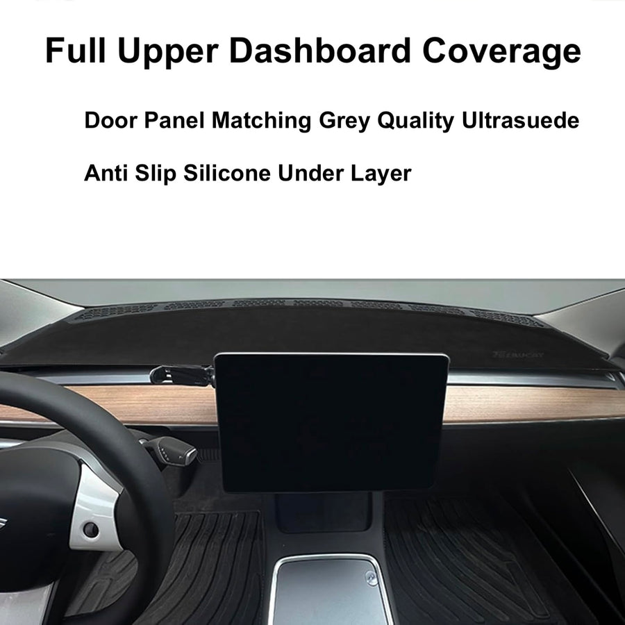 Model 3 & Y Alcantara Dashboard Replacements - Door Panel Matching Gre
