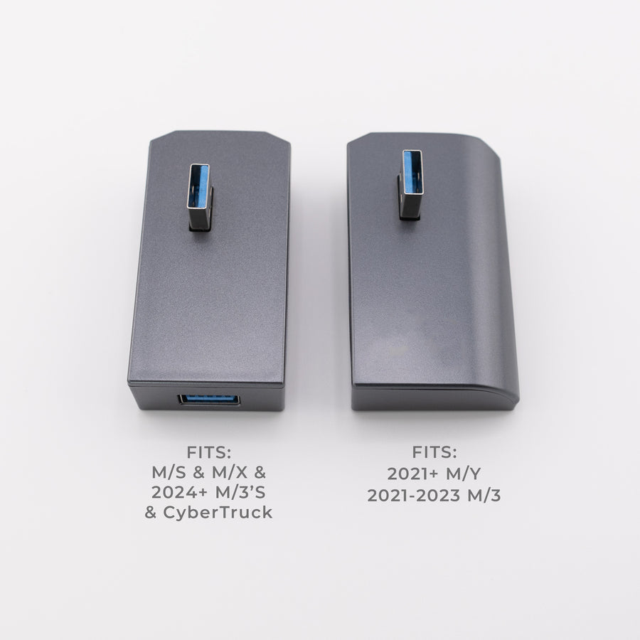 Model S3XY & CT CyberTruck Style USB Glovebox Charging Hub - Power & Data Splitter
