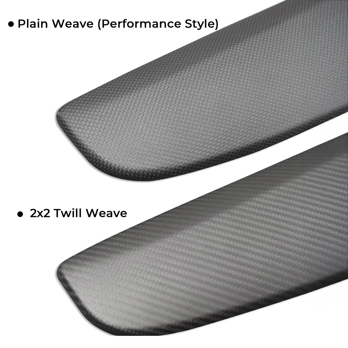 2025+ | Model Y Juniper Refreshed Dashboard Replacement Kit (3 Piece Options) - &quot;Plain Weave&quot; 1x1 Real Dry Molded Carbon Fiber