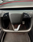 2024+ | Model 3 Highland Refreshed "Plain Weave" (Performance Look) Yoke Carbon Fiber Steering Wheel Upgrade - Real Dry Molded Carbon Fiber