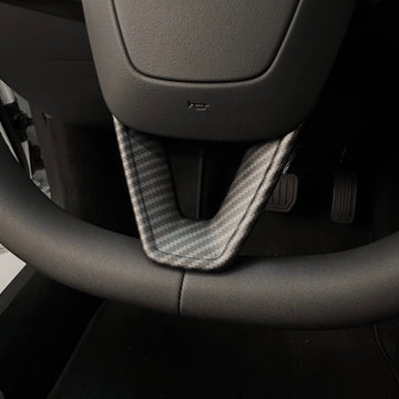 2024+ | Model 3 ABS Steering Wheel Applique - Hydro Carbon Fiber Coated Matte