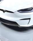 2022+ | Model X Colossal Front Lip Overlay Spoiler - Real Dry Molded Carbon Fiber