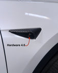 2023+ | Model 3XY Turn Signal Overlay Top Half Style for Hardware 4.0 - Hydro Carbon Fiber Coated (1 Pair)