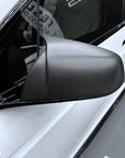 Model X GT Style Side View Mirror Cap Overlays (1 Pair) - Real Molded Carbon Fiber