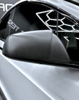 Model X GT Style Side View Mirror Cap Overlays (1 Pair) - Real Molded Carbon Fiber