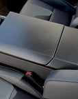 Cybertruck Center Console Armrest & Rear Display Overlay Kit (2 Pieces) - Real Molded Carbon Fiber