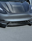 Model Y Colossal Front Lip Overlay Spoiler - Real Dry Molded Carbon Fiber