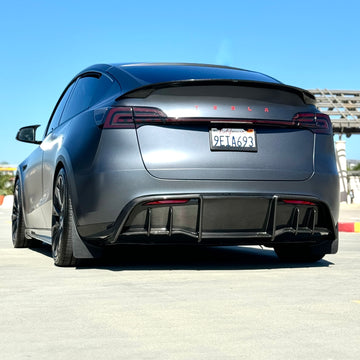 Diffusor für die hintere Stoßstange, für Tesla Model Y 2019-2021, hintere  untere Stoßstangenlippe Spoiler : : Auto & Motorrad