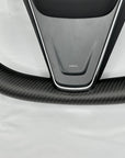 2021-2023 | Model S & X Round Steering Wheel Upgraded with Leather & Real Molded Carbon Fiber