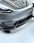 Model Y Colossal Front Lip Overlay Spoiler - Real Dry Molded Carbon Fiber