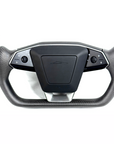 Cybertruck Yoke Steering Wheel - TESLA Factory Original Core, Reshaped & Resurfaced in Real Molded Carbon Fiber