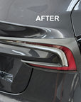 2024+ | Model 3 Highland Refreshed Tail Light Overlay Frames (1 Pair) - Real Dry Molded Carbon Fiber