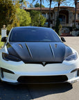 Model S Viento Robot Hood - Dual Layer with Xpel Clear Bra- Dry Molded Carbon Fiber