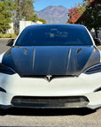 Model S Viento Robot Hood - Dual Layer with Xpel Clear Bra- Dry Molded Carbon Fiber