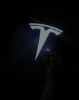 TESLA T Logo Color Changing Puddle Lights with Glass Projector Lamp (1 Pair)