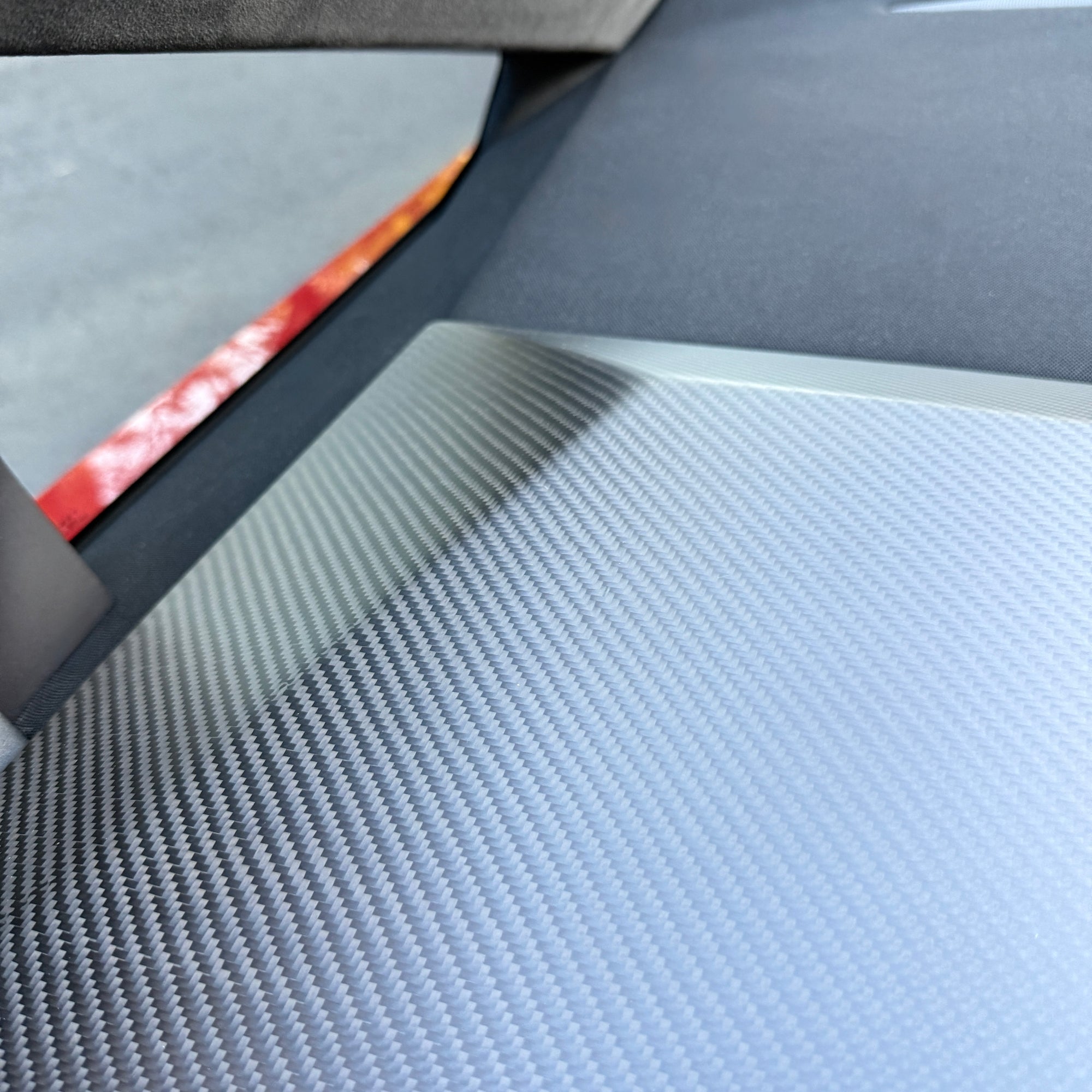 Cybertruck Upper Dashboard Overlay - Real Dry Molded Carbon Fiber