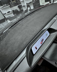 Model 3 & Y Dashboard & Air Vent Cover - Door Panel Matching Grey Alcantara