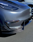 Model Y Colossal Front Lip Overlay Spoiler - Real Dry Molded Carbon Fiber