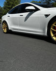 2021+ | Model S Viento Side Skirts - Real Molded Carbon Fiber