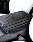 Model 3 & Y Padded Armrest Cover with Side Pockets - Version 2 (Black & White)