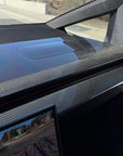 Cybertruck Upper Dashboard Overlay - Real Dry Molded Carbon Fiber