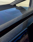 Cybertruck Upper Dashboard Overlay - Real Dry Molded Carbon Fiber