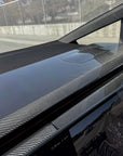 Cybertruck Upper Dashboard Overlay - Real Dry Molded Carbon Fiber