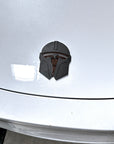 Model 3 & Y Mandalorian T Logo Overlay Emblem Badge - Front Hood