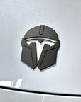 Model 3 & Y Mandalorian T Logo Overlay Emblem Badge - Front Hood