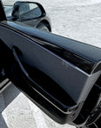 2024+ | Model 3 Front & Rear Upper Door Panel Overlays (4 Pieces) - Real Dry Molded Carbon Fiber