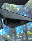 Cybertruck Rearview Mirror Delete & Full Overlay Gen. 2 - Real Dry Molded Carbon Fiber