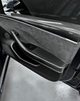 2024+ | Model 3 Front & Rear Upper Door Panel Overlays (4 Pieces) - Real Dry Molded Carbon Fiber