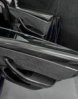 2024+ | Model 3 Front & Rear Upper Door Panel Overlays (4 Pieces) - Real Dry Molded Carbon Fiber