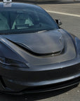 2024+ | Model 3 Highland Serpent Hood - Dual Layer with Xpel Clear Bra- Real Molded Carbon Fiber