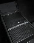 2024+ | Model 3 Center Console & Front Cup Holder Overlay 1.0 (4 Piece Kit)  Real Dry Molded Carbon Fiber