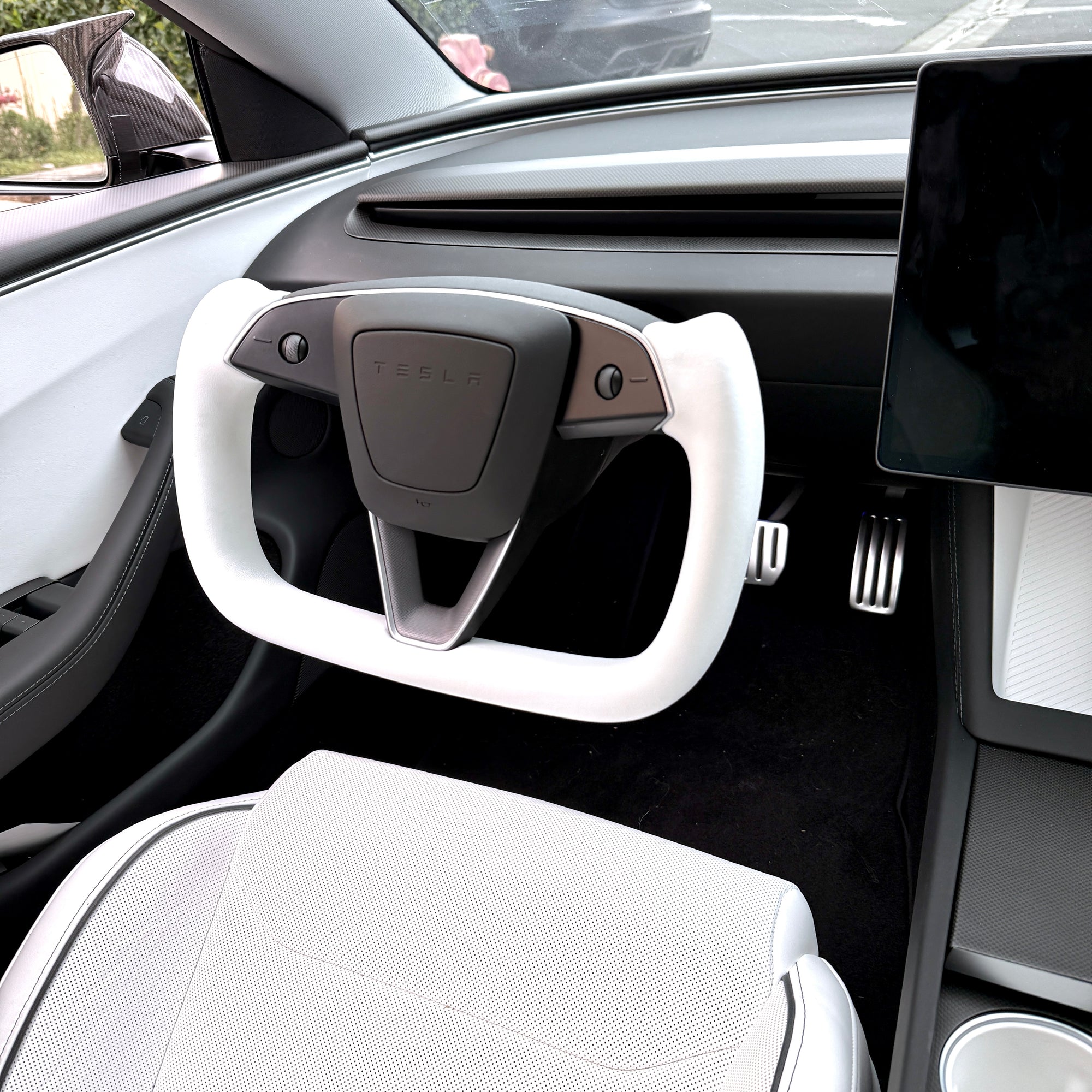 2024+ | Model 3 Highland Refreshed Heated Yoke Steering Wheel Upgrade  - Color / Finish Options