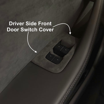 2024+ | Model 3 Alcantara Window & Door Switch Cover (6 Pieces) - Imported from Italy