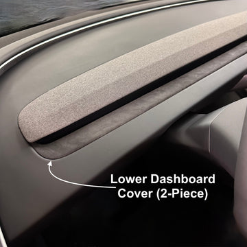 2024+ | Model 3 Alcantara Dashboard Cap (2 Pieces) - Imported from Italy