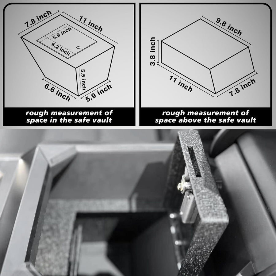 Cybertruck Armrest Console Locking Safe - Dual Locking