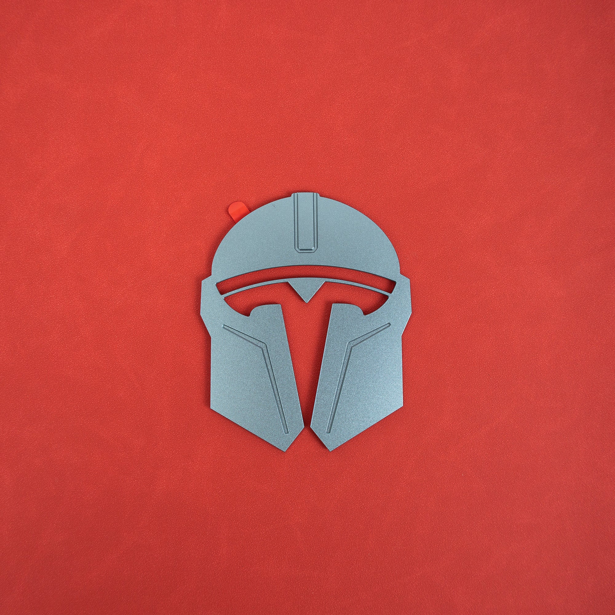 Model 3 &amp; Y Mandalorian T Logo Overlay Emblem Badge - Front Hood