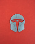 Model 3 & Y Mandalorian T Logo Overlay Emblem Badge - Front Hood