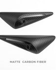 2023+ | Model S Full Cover Style Turn Signal Overlays - Fits Hardware 4.0 - Real Dry Molded Carbon Fiber (1 Pair)