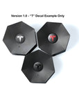 Cybertruck Heptagon Center Wheel Caps & Lug Nut covers (Set of 4) - Version 2.0