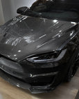 Model X Viento Robot Hood - Dual Layer with Xpel Clear Bra- Dry Molded Carbon Fiber